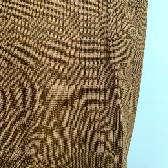 Brown Plaid Fit and Flare Pants - Picture 3 of 4